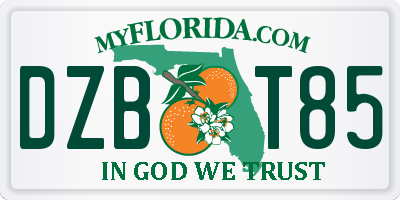 FL license plate DZBT85