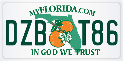 FL license plate DZBT86