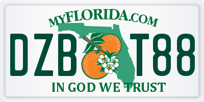 FL license plate DZBT88