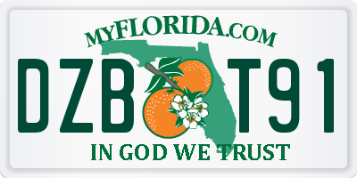 FL license plate DZBT91