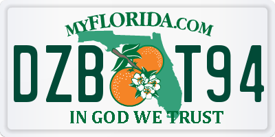 FL license plate DZBT94