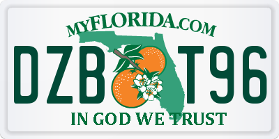 FL license plate DZBT96