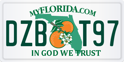 FL license plate DZBT97