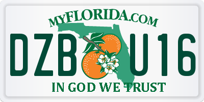 FL license plate DZBU16
