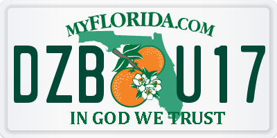 FL license plate DZBU17