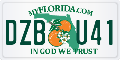 FL license plate DZBU41