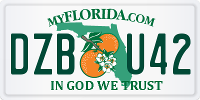 FL license plate DZBU42