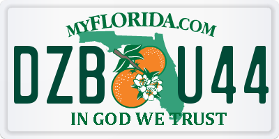 FL license plate DZBU44