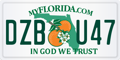 FL license plate DZBU47