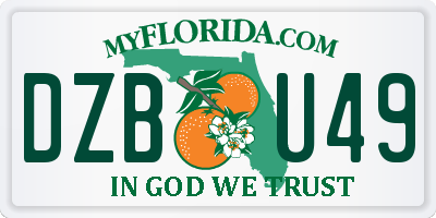 FL license plate DZBU49