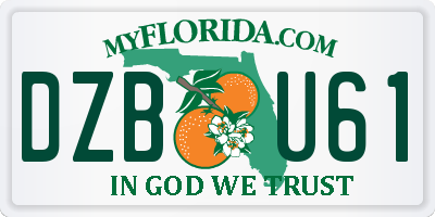 FL license plate DZBU61