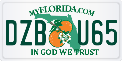 FL license plate DZBU65