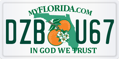 FL license plate DZBU67