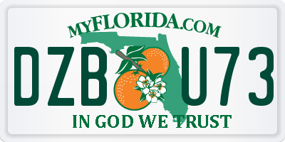 FL license plate DZBU73