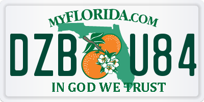 FL license plate DZBU84