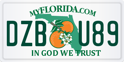 FL license plate DZBU89