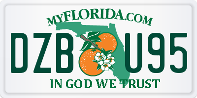 FL license plate DZBU95