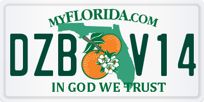 FL license plate DZBV14