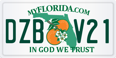FL license plate DZBV21