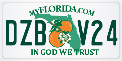 FL license plate DZBV24