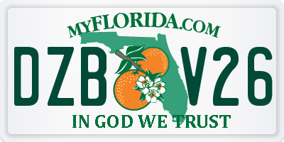 FL license plate DZBV26