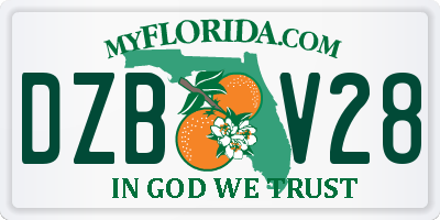 FL license plate DZBV28