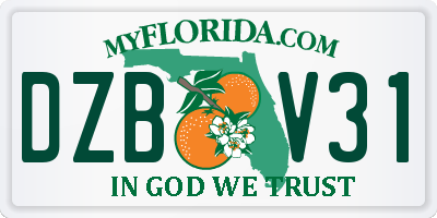 FL license plate DZBV31