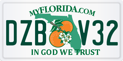 FL license plate DZBV32