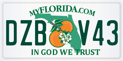 FL license plate DZBV43