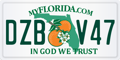 FL license plate DZBV47