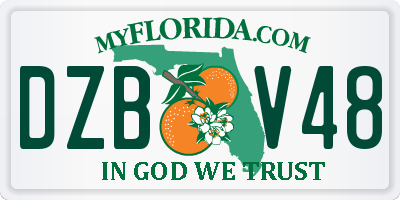 FL license plate DZBV48