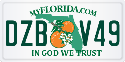 FL license plate DZBV49