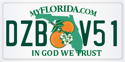 FL license plate DZBV51