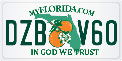 FL license plate DZBV60