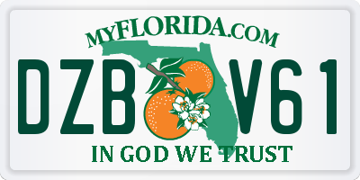 FL license plate DZBV61