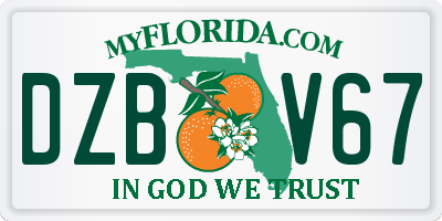 FL license plate DZBV67