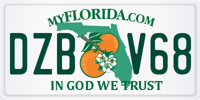 FL license plate DZBV68