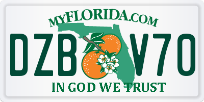FL license plate DZBV70