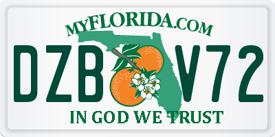 FL license plate DZBV72