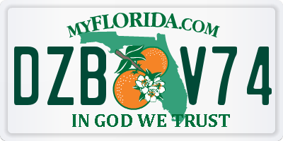 FL license plate DZBV74