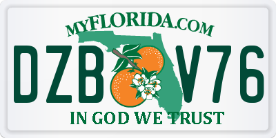 FL license plate DZBV76