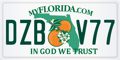 FL license plate DZBV77