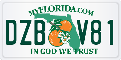 FL license plate DZBV81