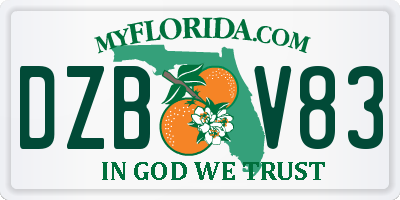 FL license plate DZBV83