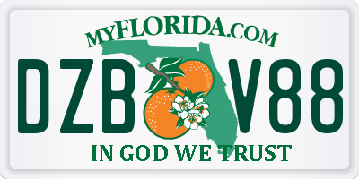 FL license plate DZBV88