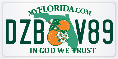 FL license plate DZBV89