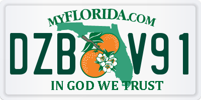 FL license plate DZBV91