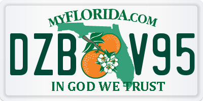 FL license plate DZBV95