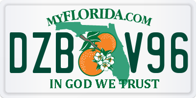 FL license plate DZBV96