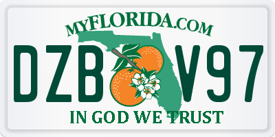 FL license plate DZBV97
